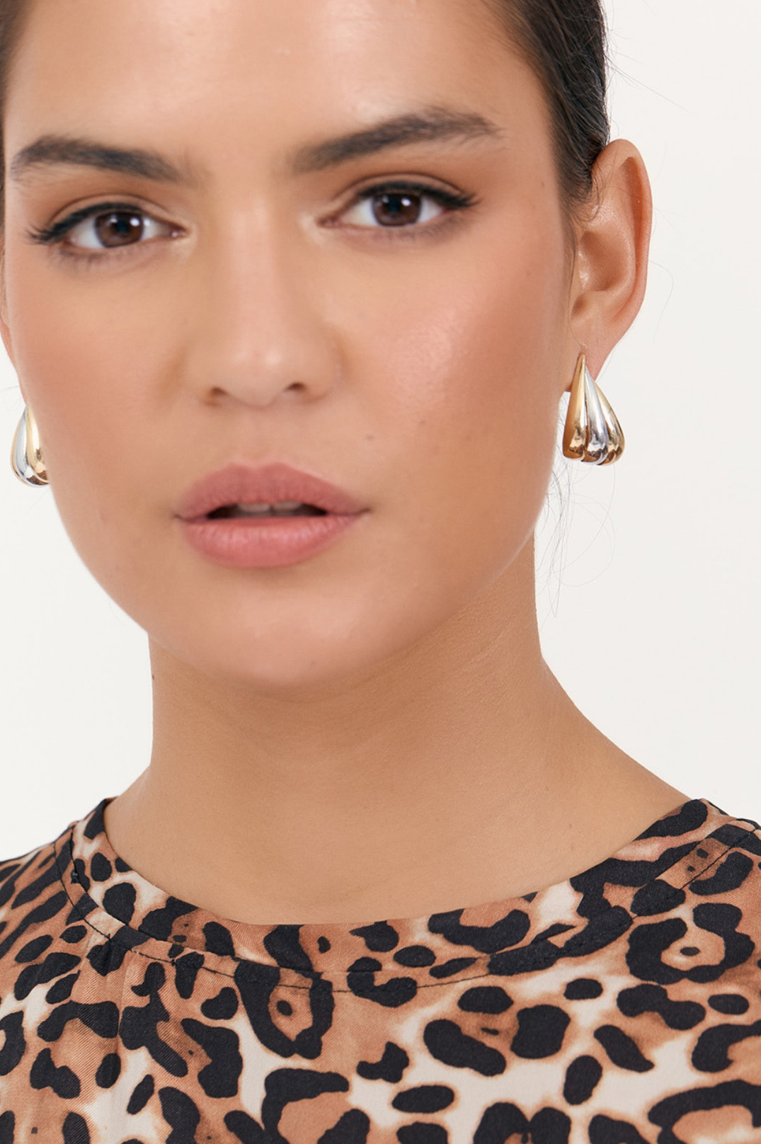 Brooklyn Tear Drop Earrings | Two Tone