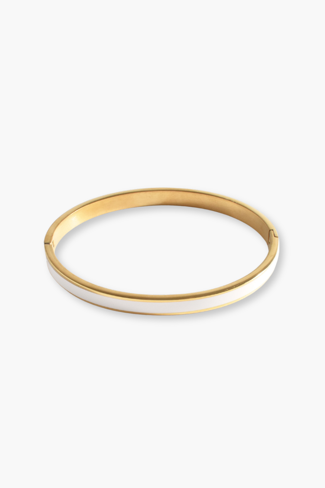 Nova White Bangle | Gold