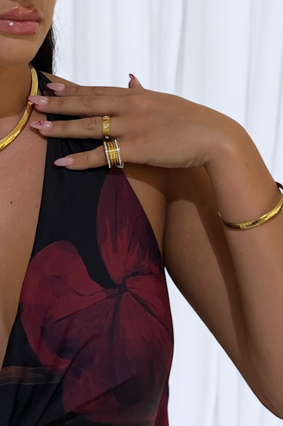 Demi Thick Flat Snake Bracelet | Gold