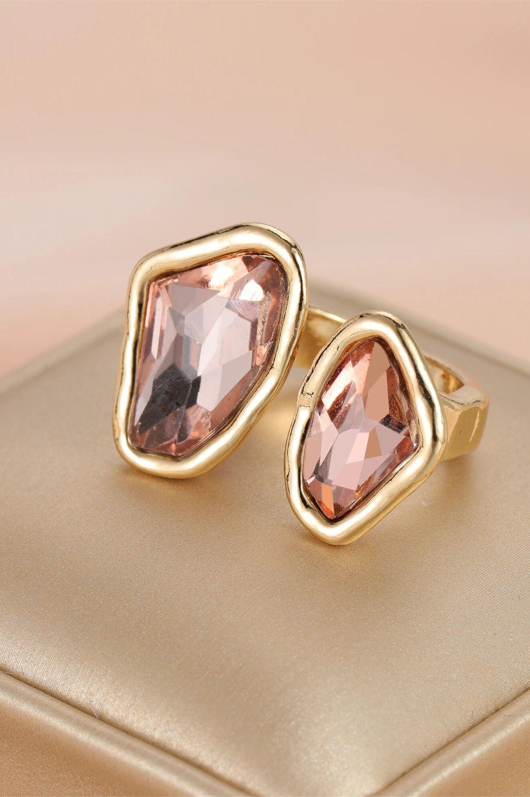 Santorini Rose Adjustable Ring | Silver-Gold