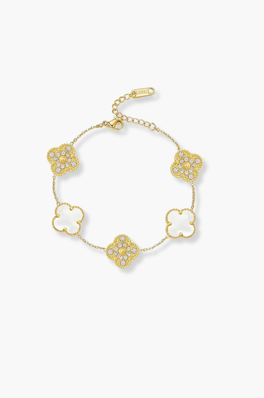 Alexis Luxe 3 Piece Set | White | 18K Gold Plated