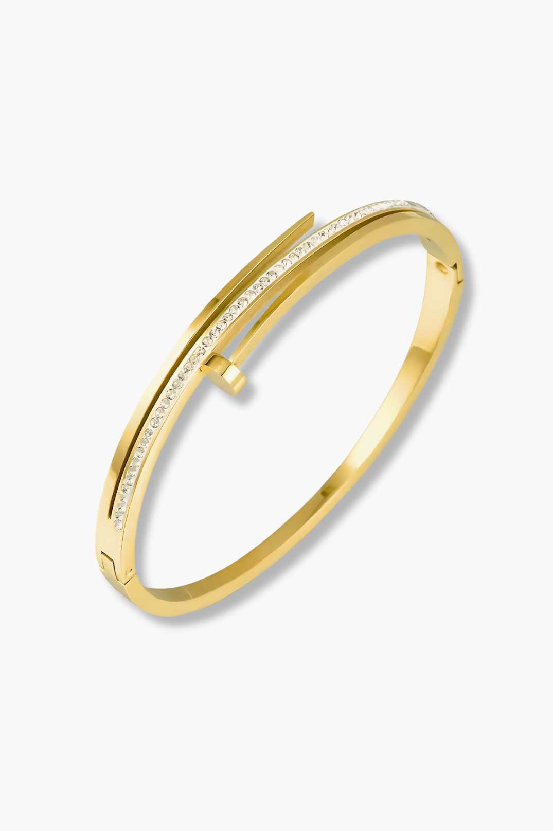 Pave Nail Bangle | 18K Gold Plated