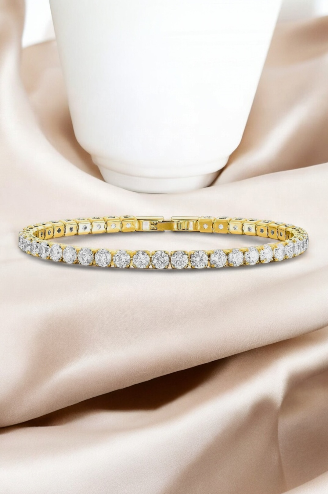 Violetta Crystal Bracelet | 18K Gold Plated