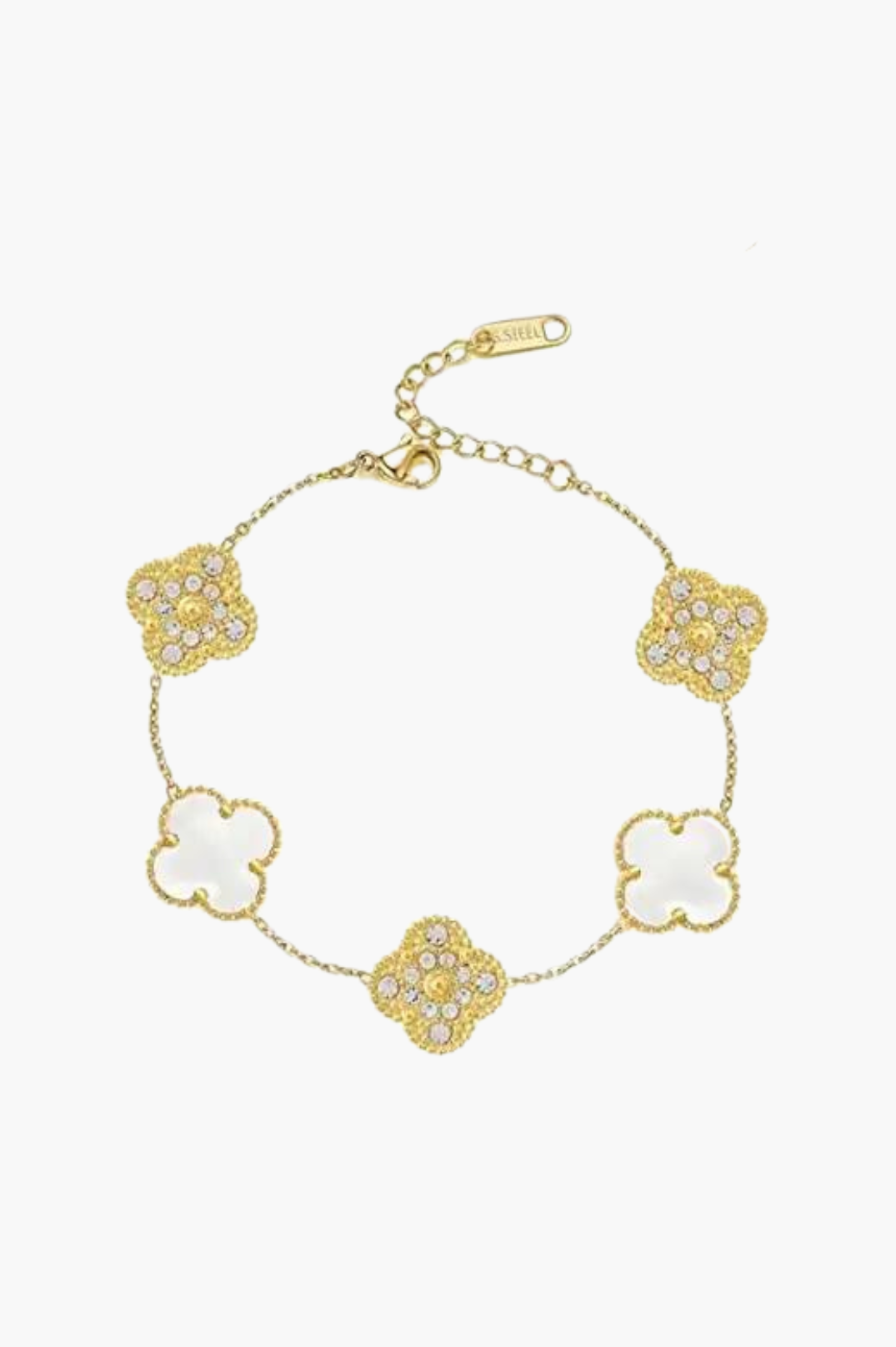 New - Alexis Luxe x Violetta Bracelet Stack | Gold White