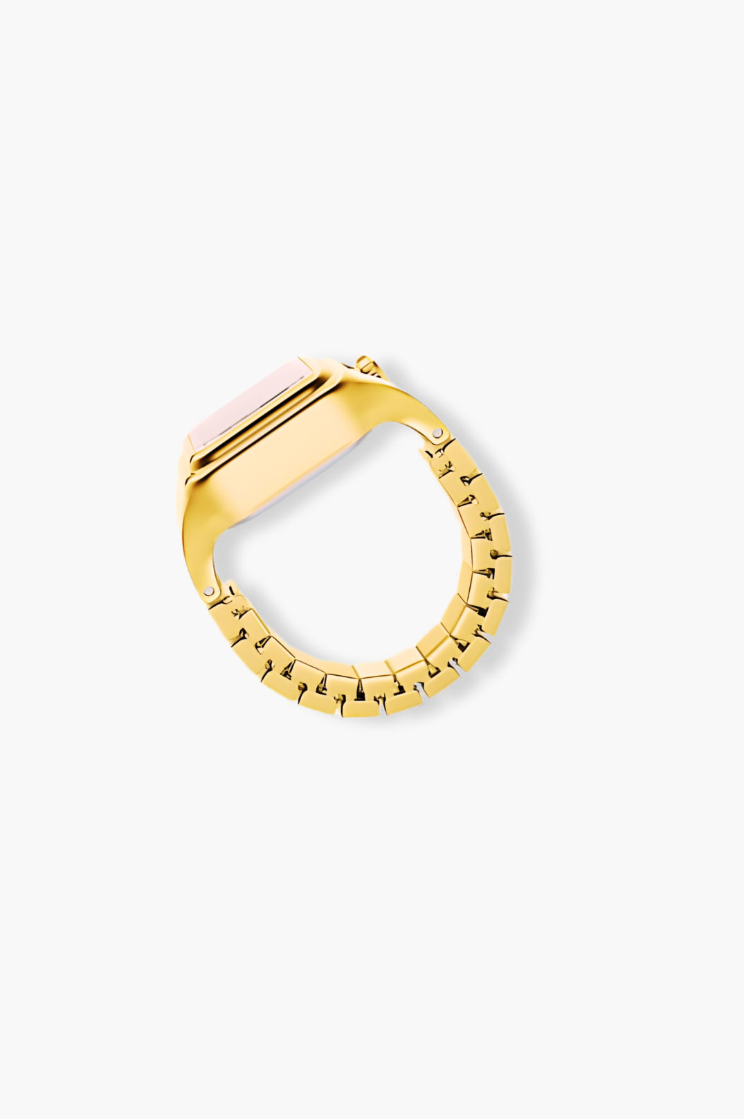 Gio Watch Ring White | 18K Gold Plated