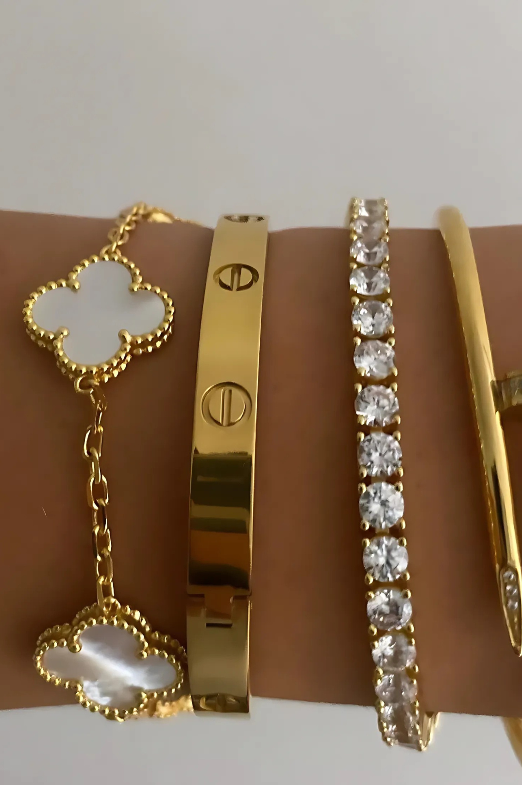 Violetta Crystal Bracelet | Silver 18K Gold Plated