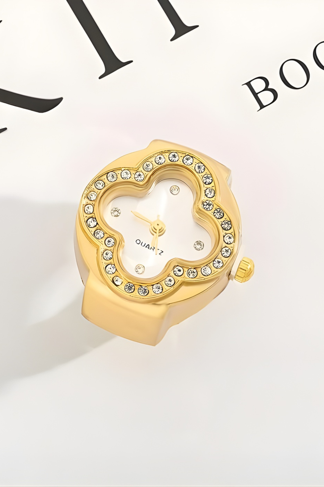 Alexis Watch Ring White Pearl | 18K Gold Plated