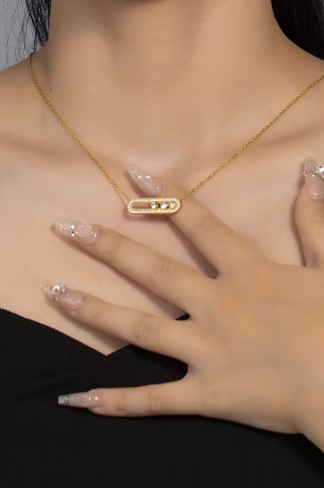 New - Selene Floating Necklace | Gold