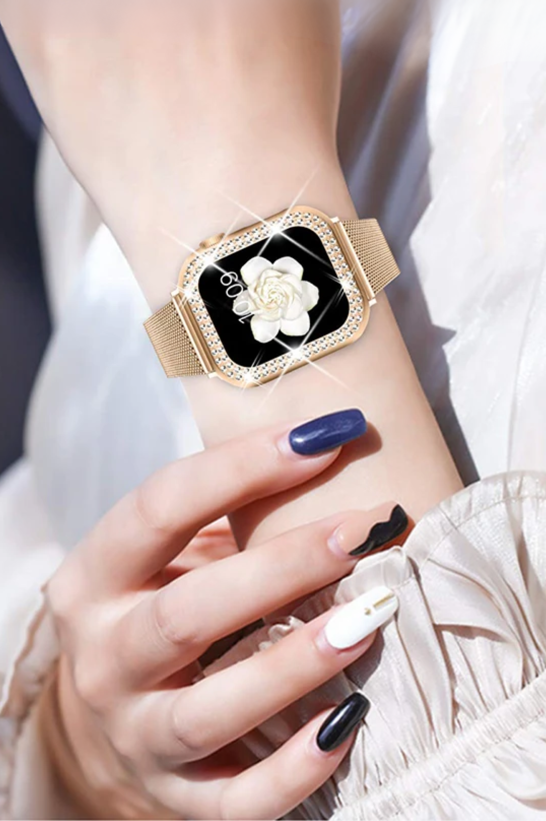 Milanese Watch Band + Diamond Case For Apple | 5 Colours