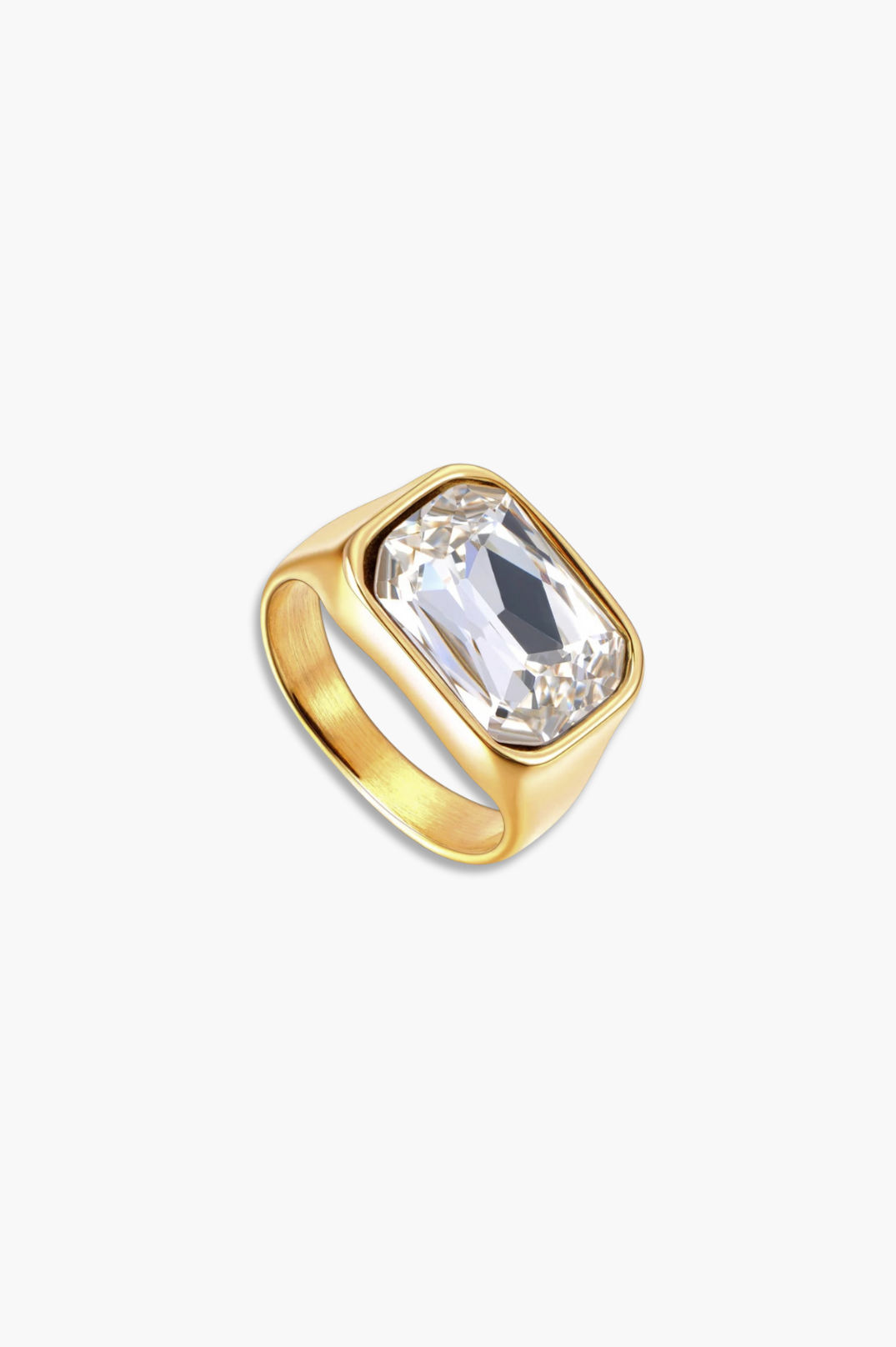 New - Bordeaux Crystal Ring | 18K Gold Plated