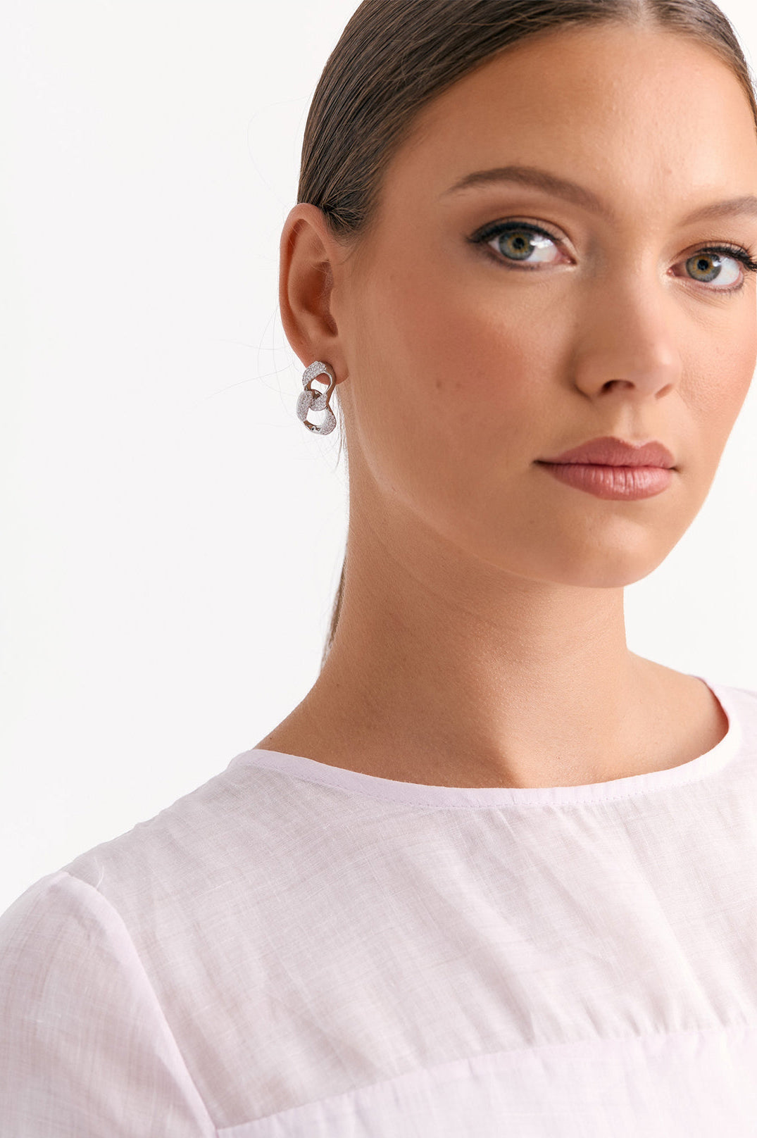 City Link Pave Earrings | 18K Gold Plated