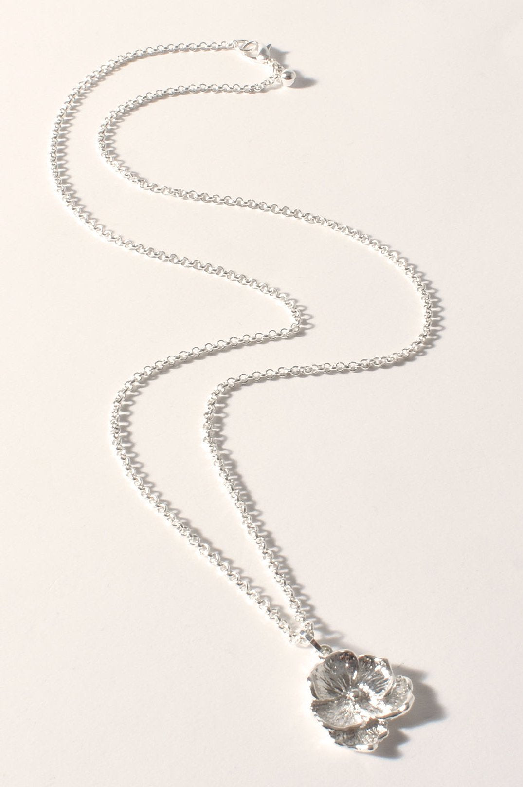 New - Fleur Longline Necklace | Silver