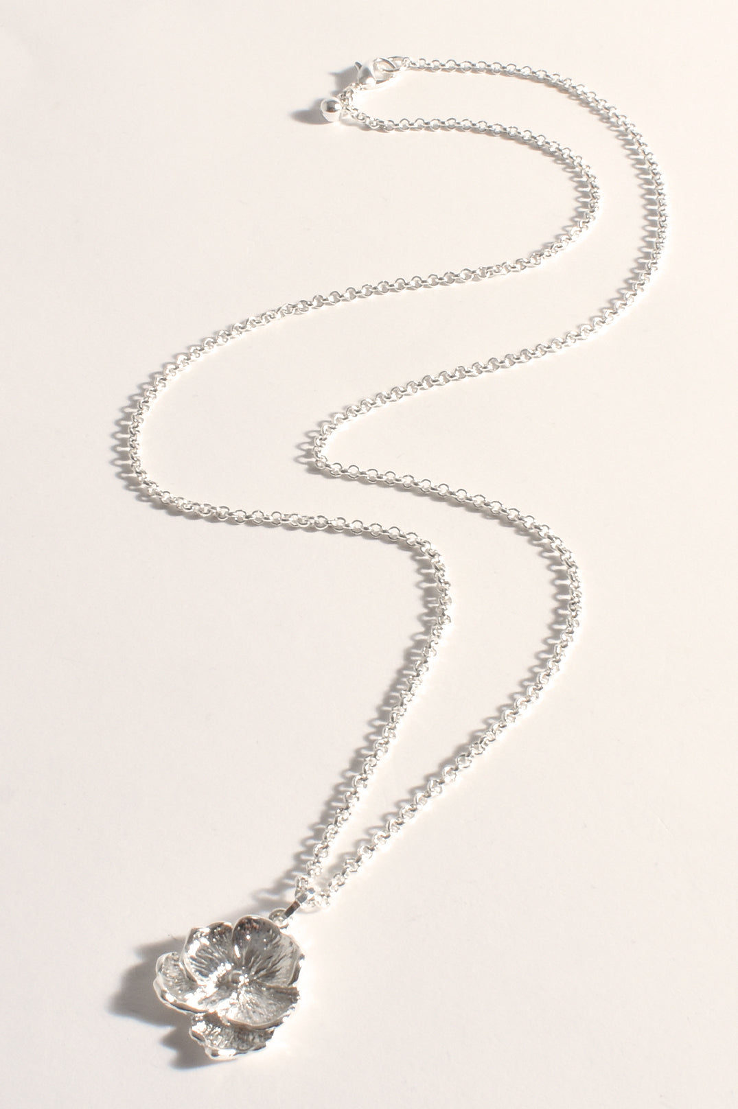 New - Fleur Longline Necklace | Silver