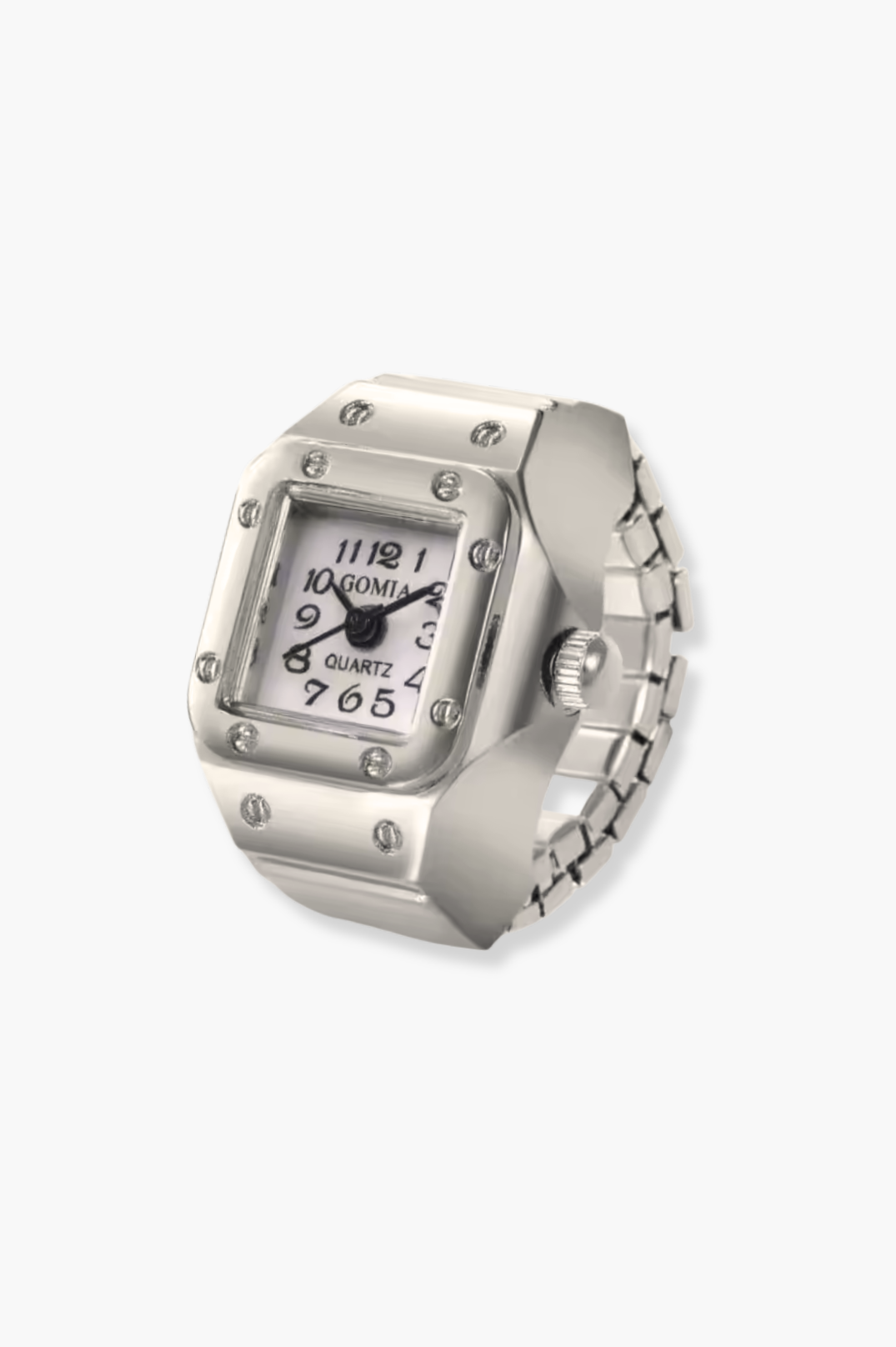 Bardot Watch Ring White | 18K Gold Plated