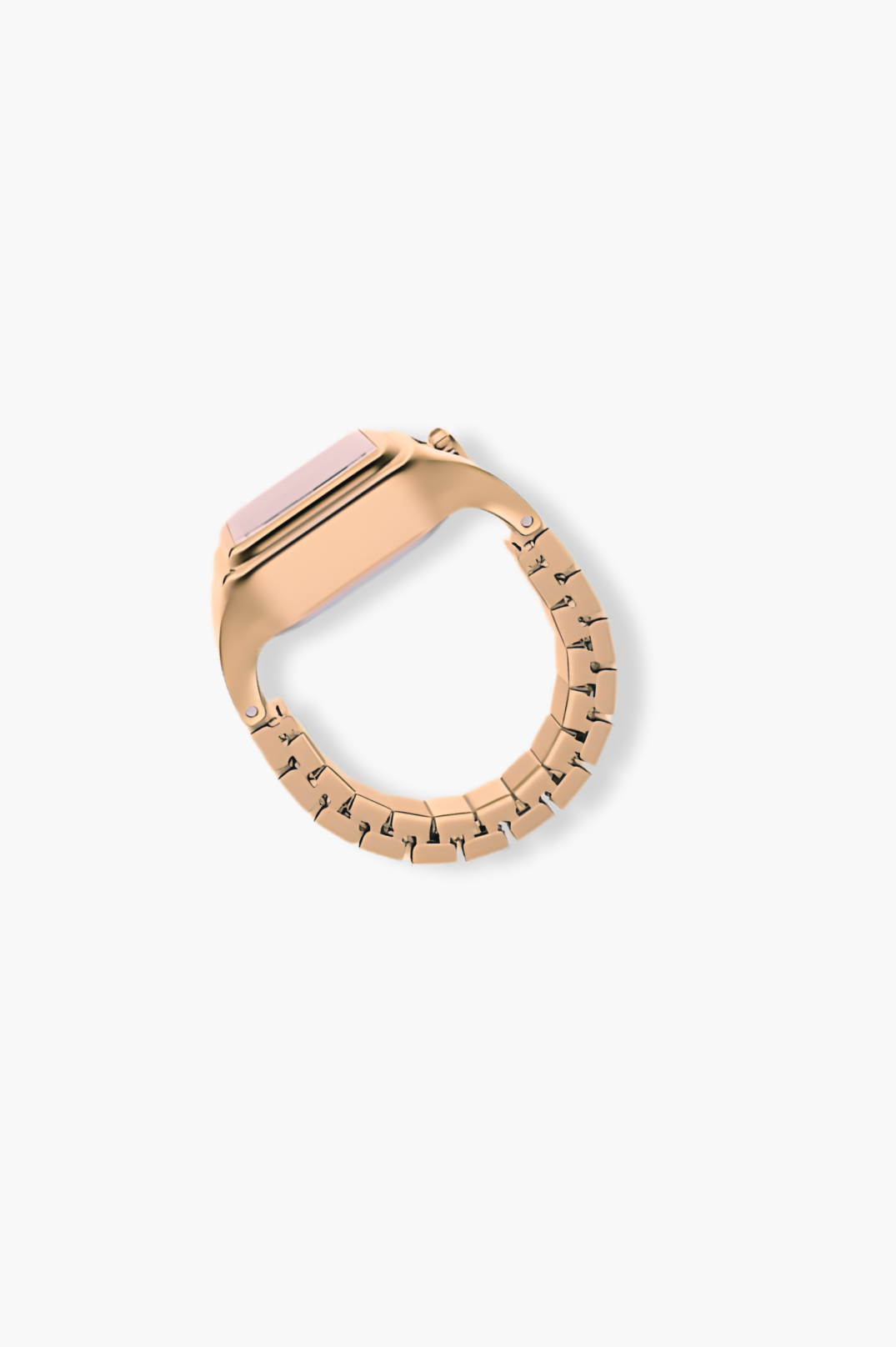 Blanchett Watch Ring Black | 18K Rose Gold Plated