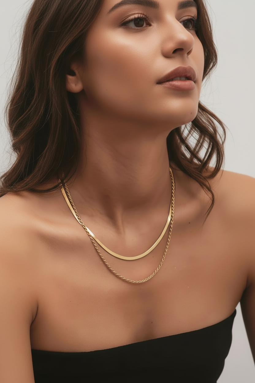 Lille Layered Necklace | 18K Gold Plated