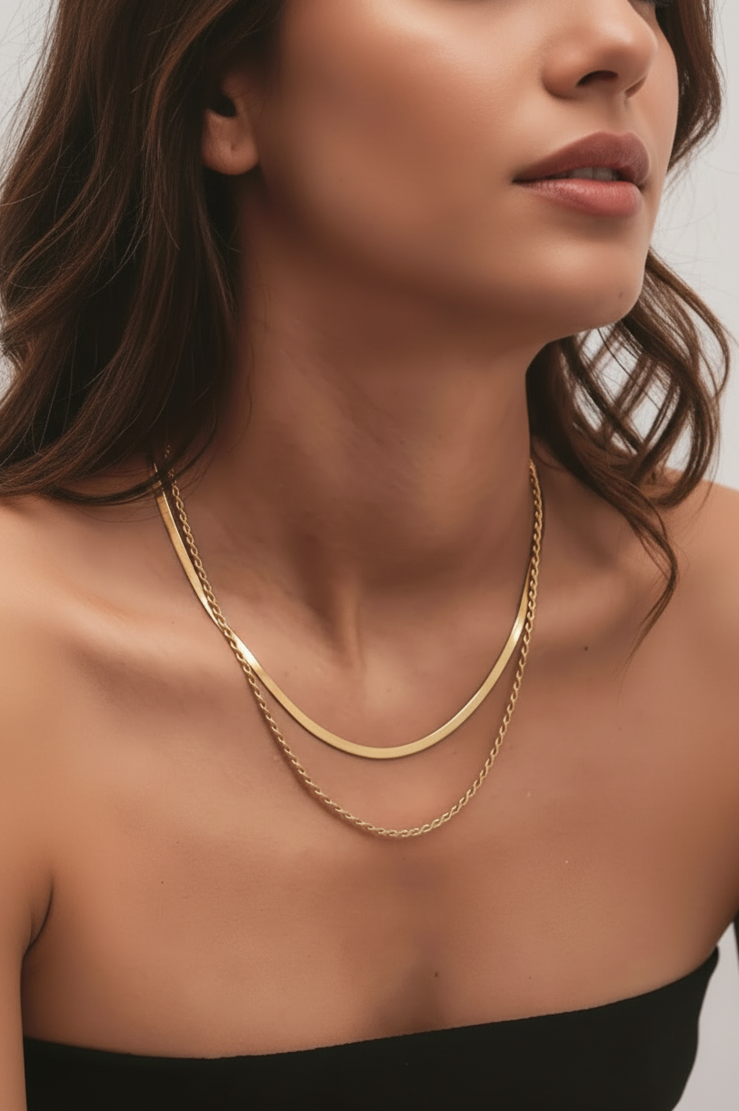 Lille Layered Necklace | 18K Gold Plated