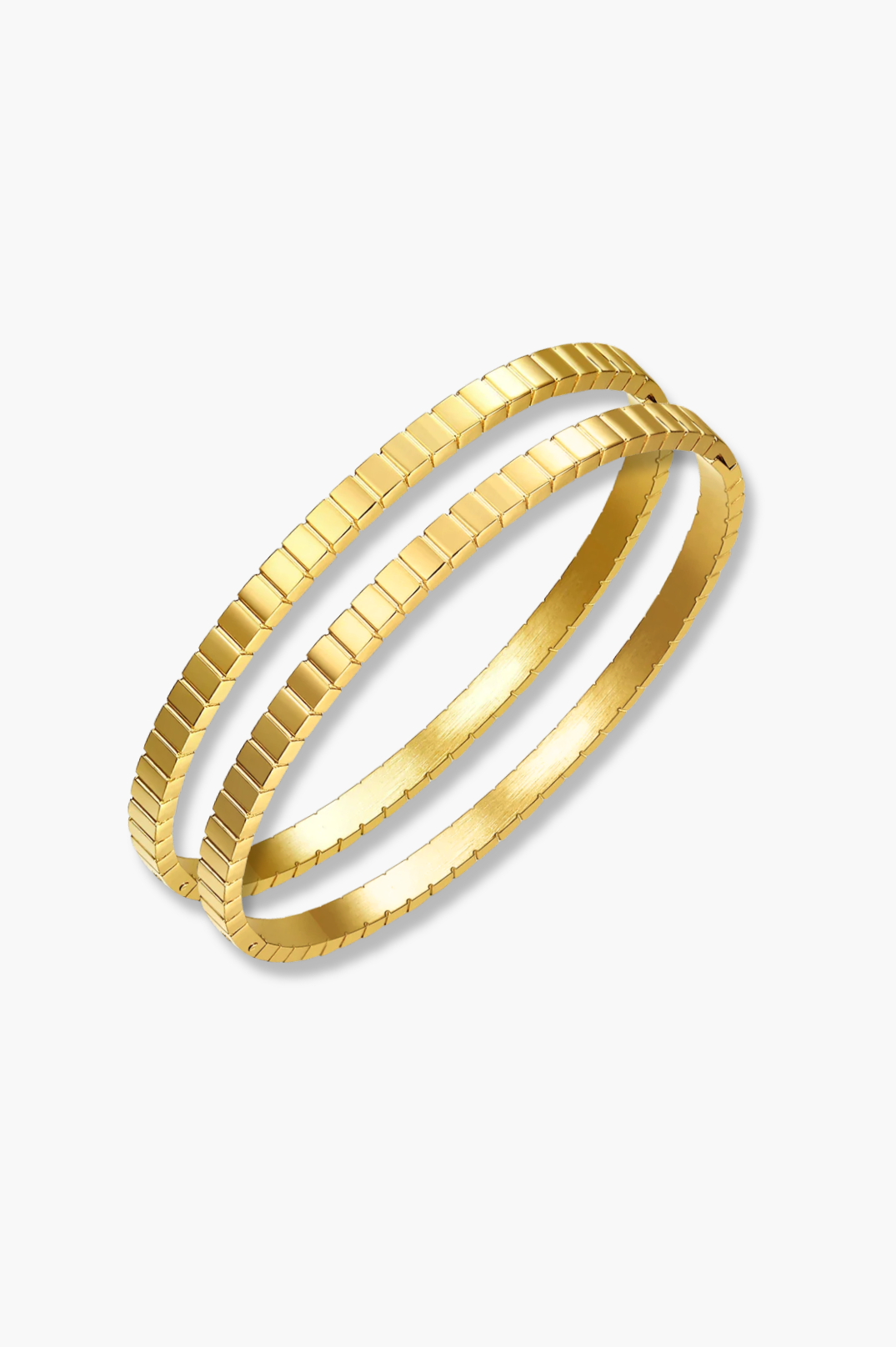 New - Hudson Bangle Set of 2 | 18K Gold Plated