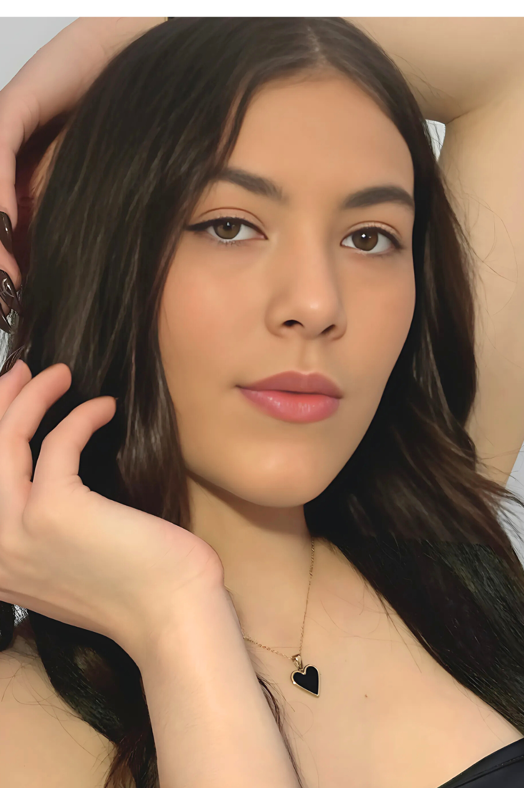 Milan Black Love Necklace | 18K Gold Plated