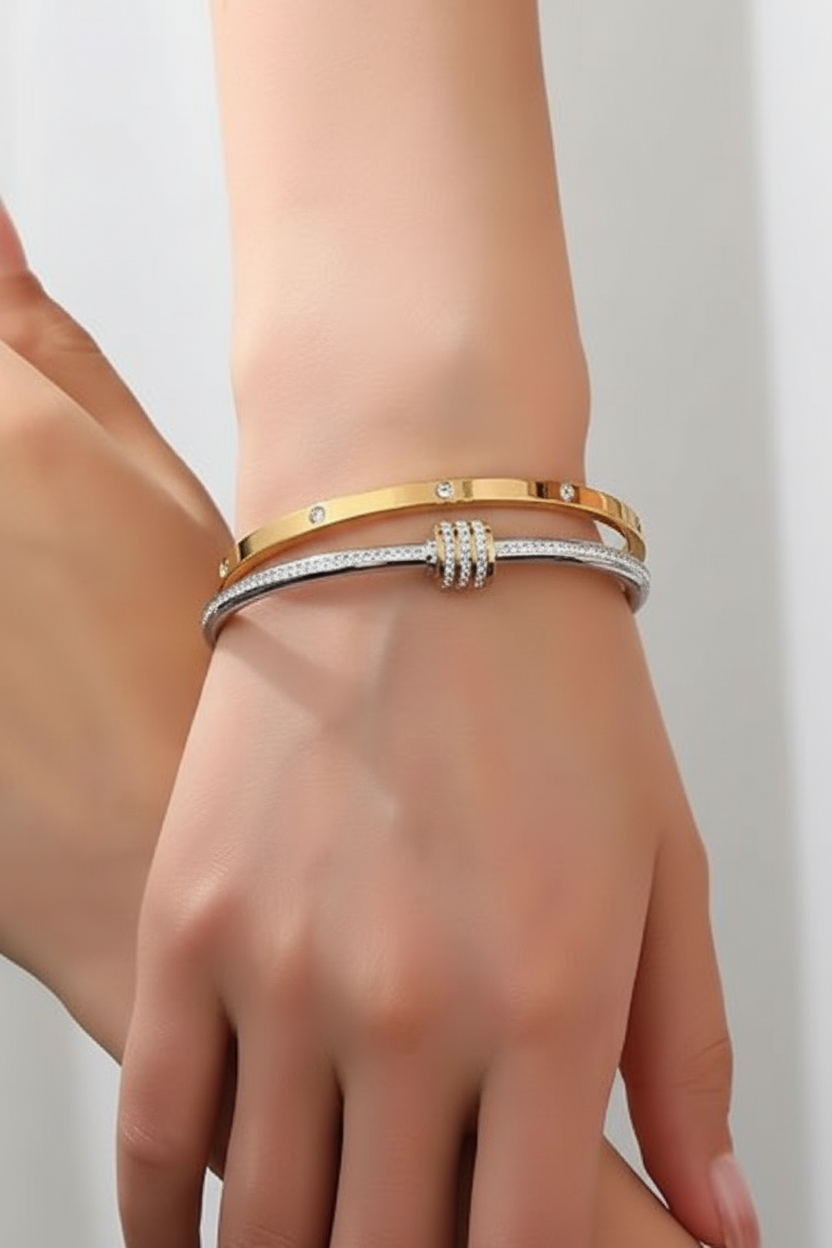 NEW - Pelago Silver Bangle 2.0 | 18K Gold Plated