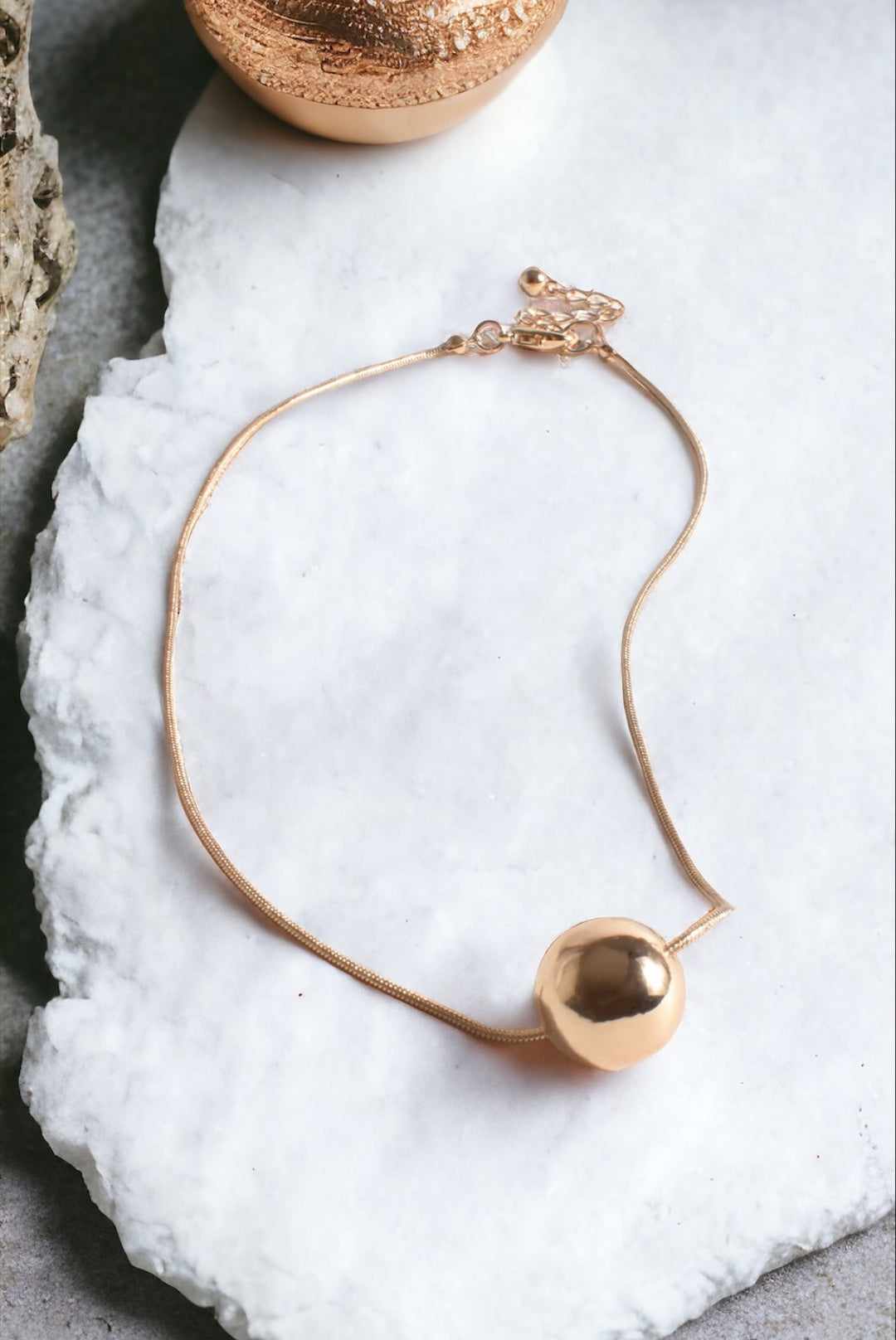 Classic Ball Snake Necklace | 18K Gold Plated