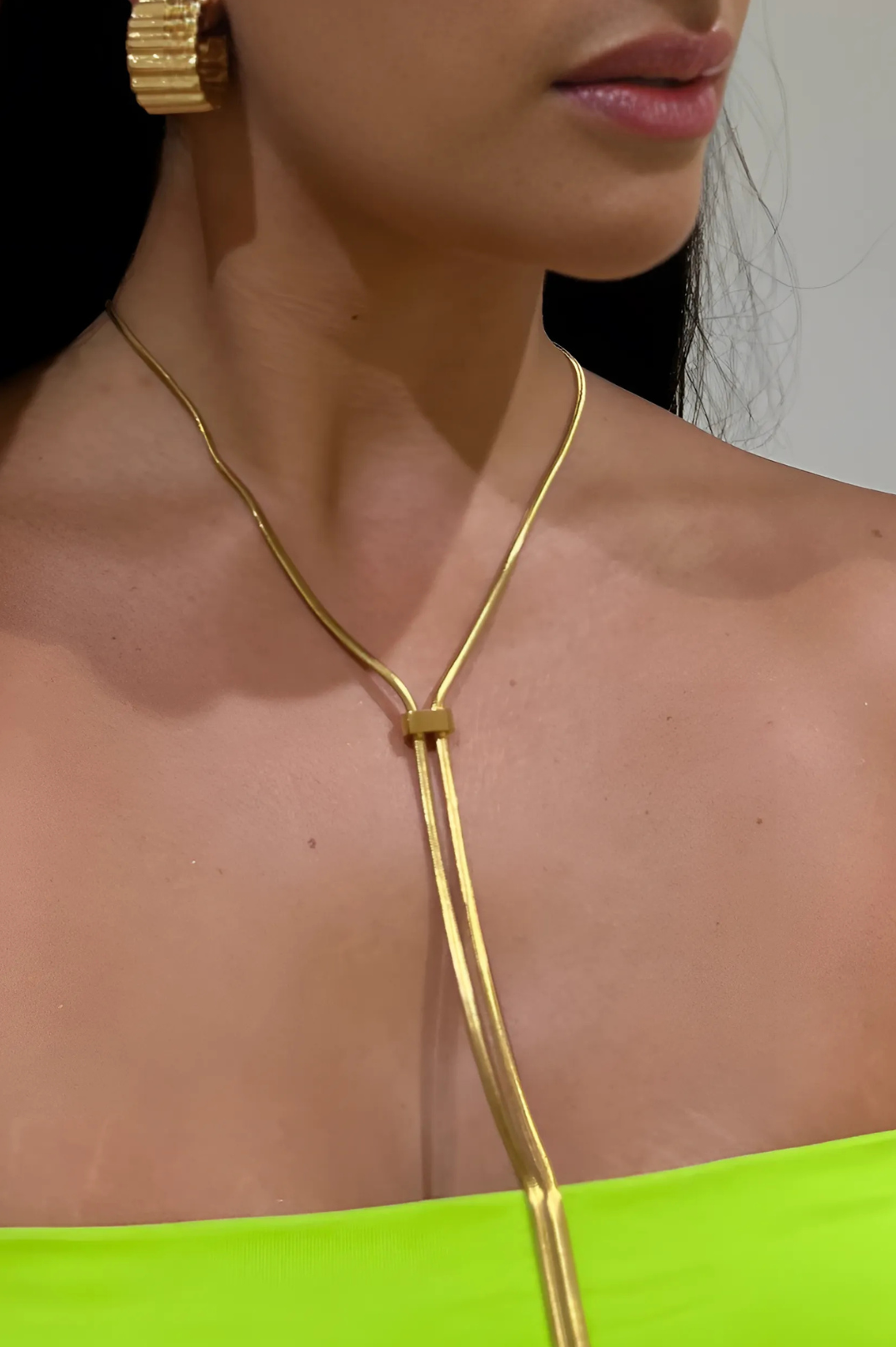 Maddison Adjustable Longline Chain | 18K Gold Plated
