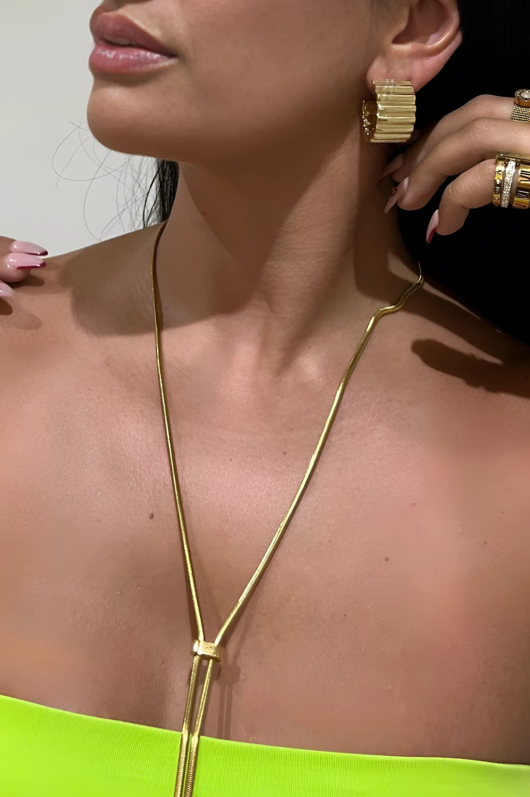 Maddison Adjustable Longline Chain | 18K Gold Plated