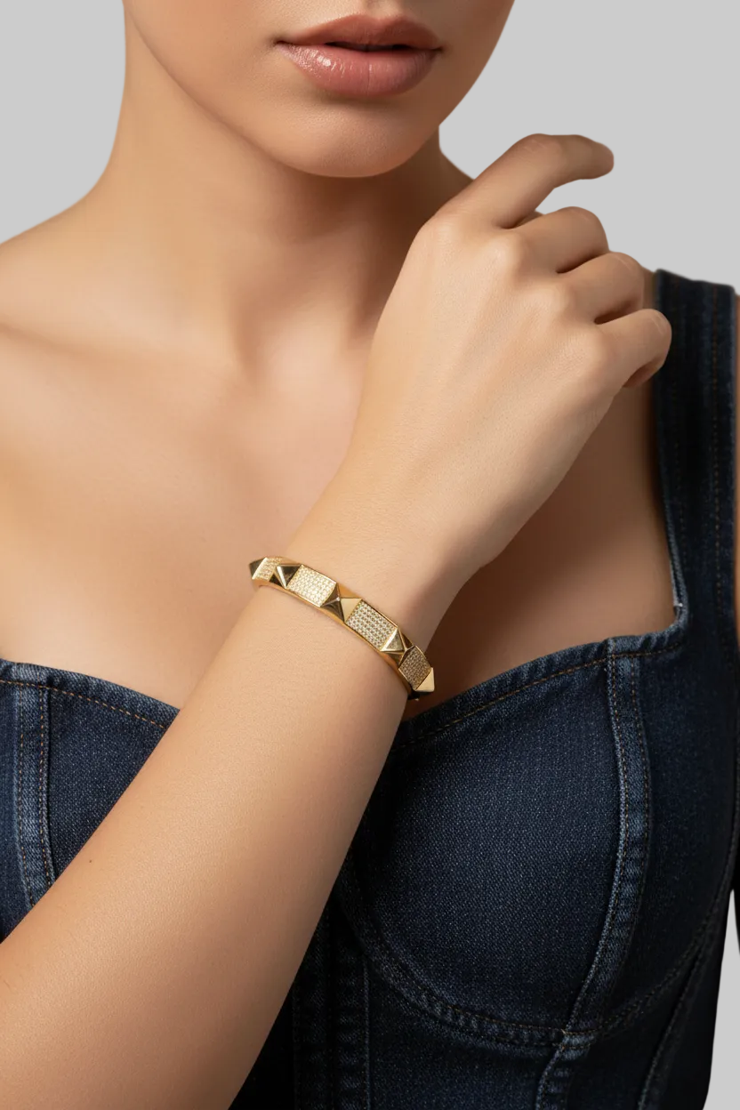 NEW - Simona Gold Bangle | 18K Gold Plated