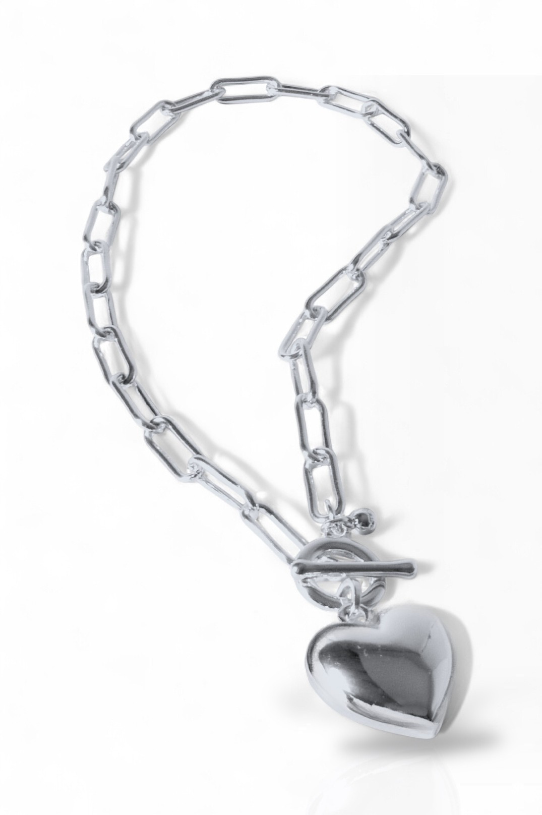 NEW - Modern Love | Gold - Silver Heart Fob | 18K Gold Plated
