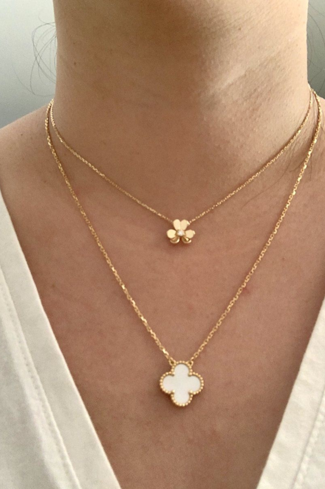 Alexis White Pearl Necklace | Gold