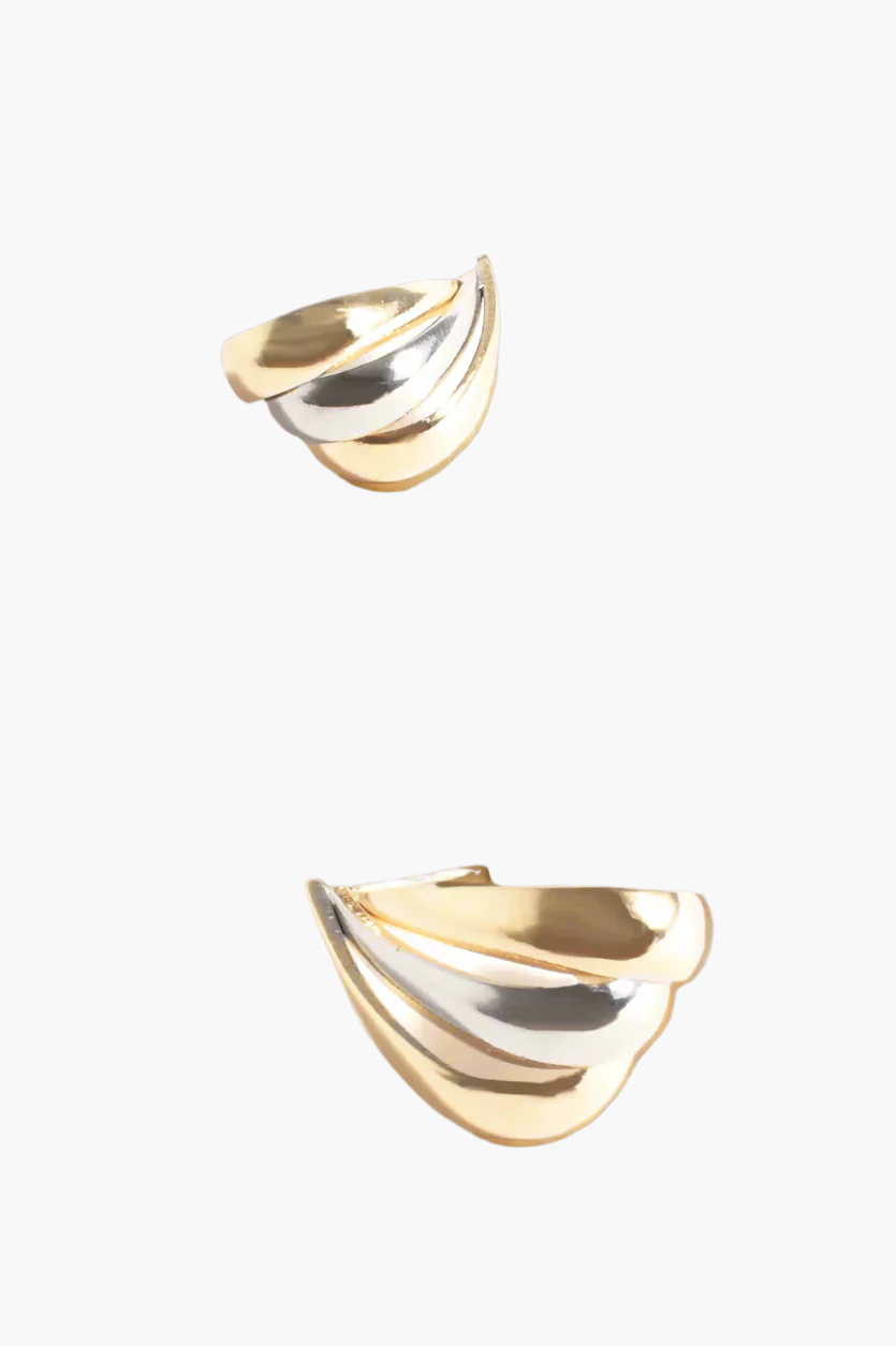 Brooklyn Tear Drop Earrings | Two Tone