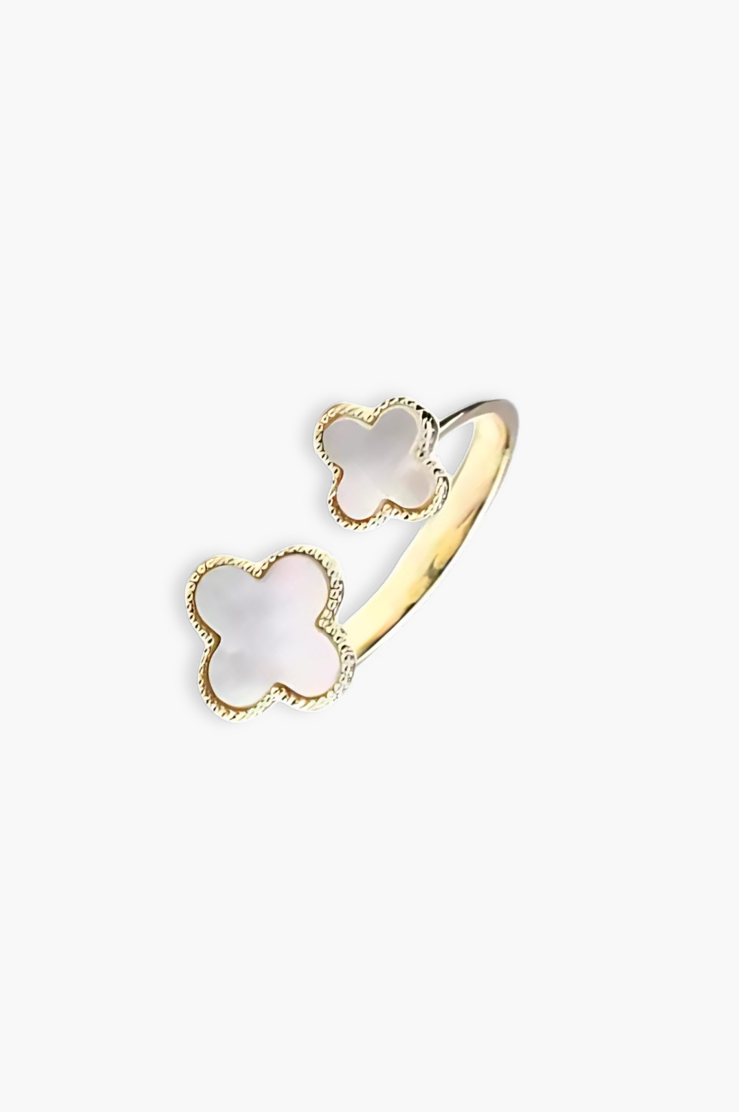 Alexis White Adjustable Ring  | Gold
