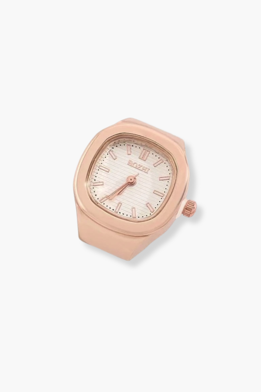 Chastan Watch Ring White  | 18K Rose Gold Plated