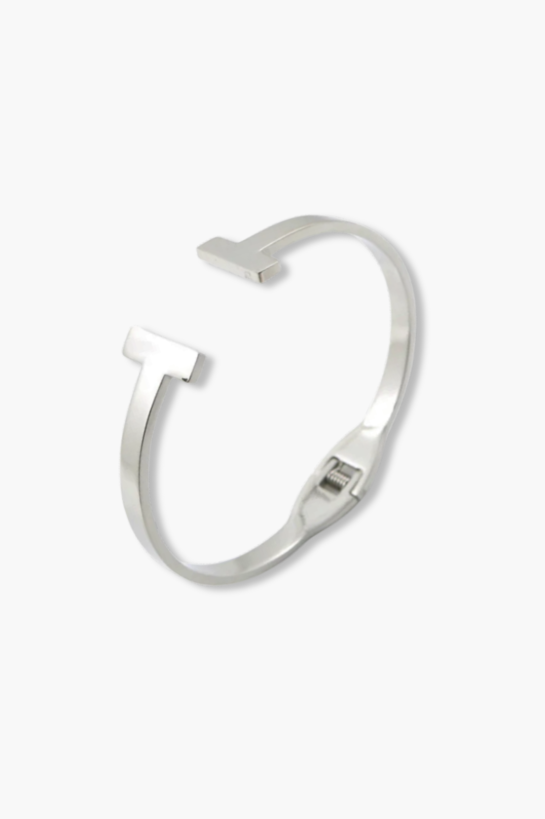 NEW Double T Bangle | Silver