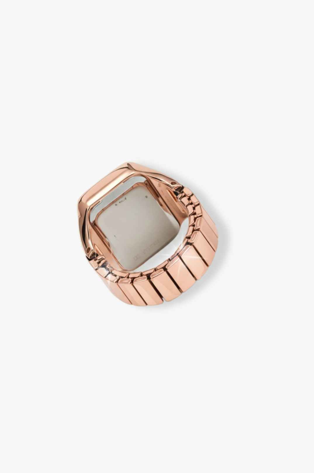 Chastan Watch Ring White  | 18K Rose Gold Plated