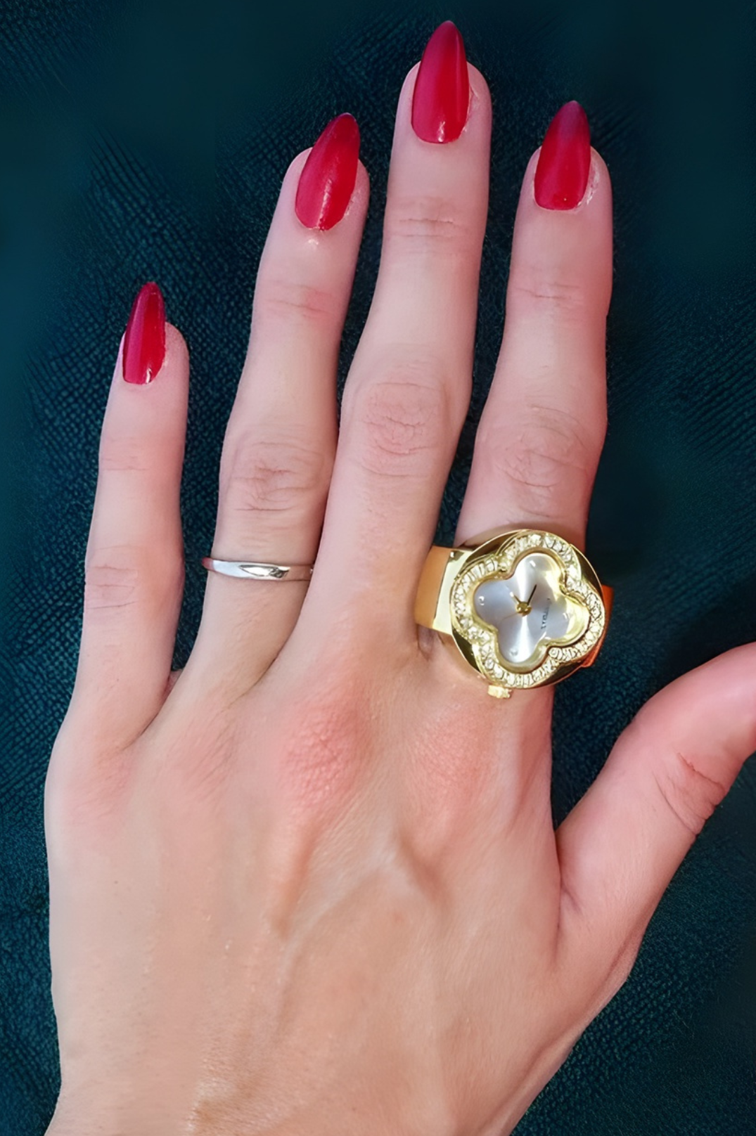 Alexis Watch Ring White Pearl  | 18K Gold Plated