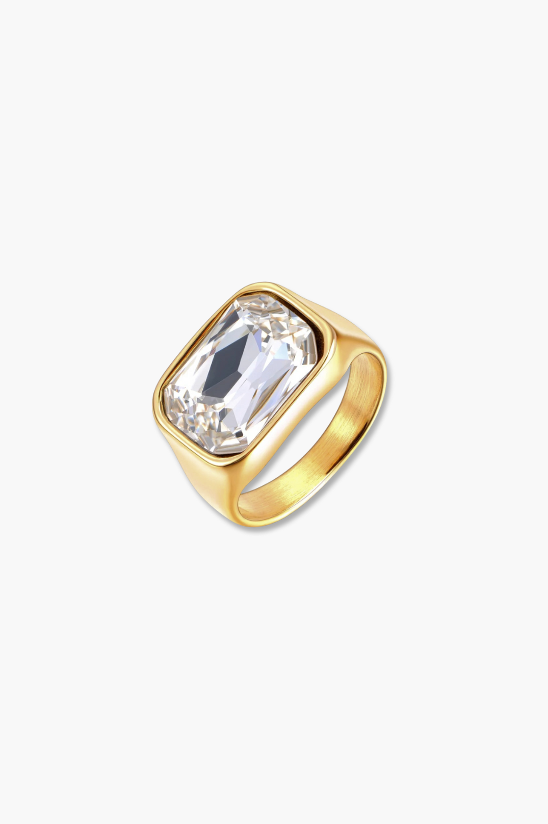 New - Bordeaux Crystal Ring | 18K Gold Plated
