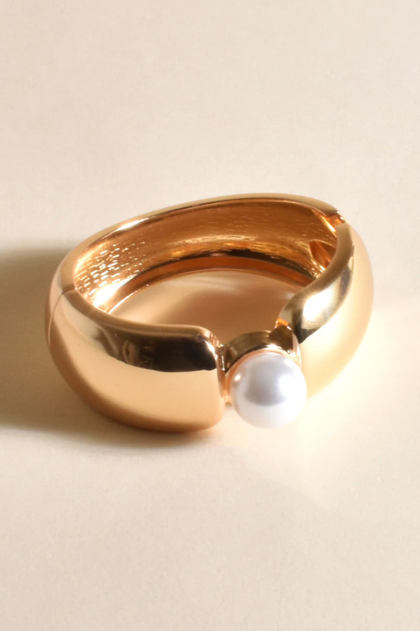 Back In Stock Pearl Bangle | Gold