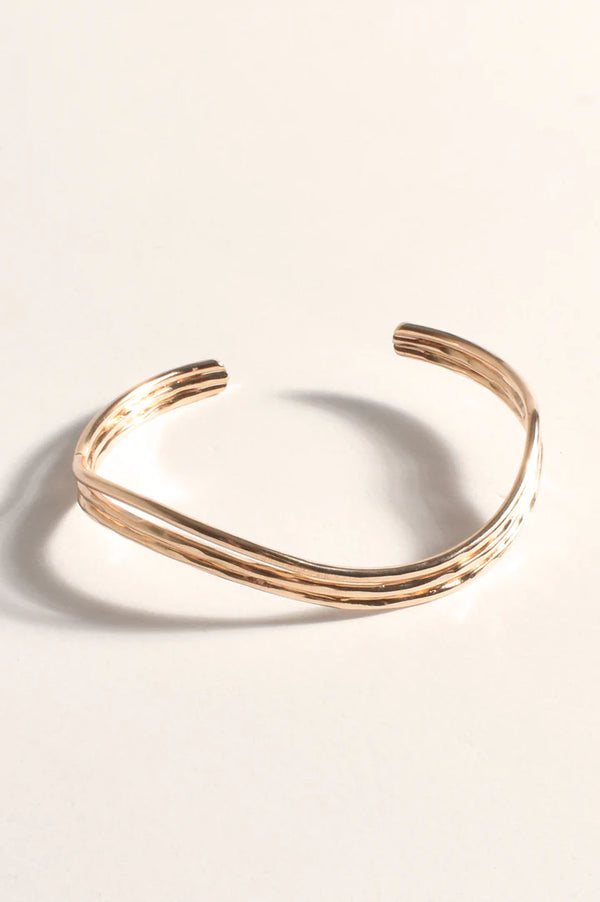 The Wave Adjustable Cuff | Gold
