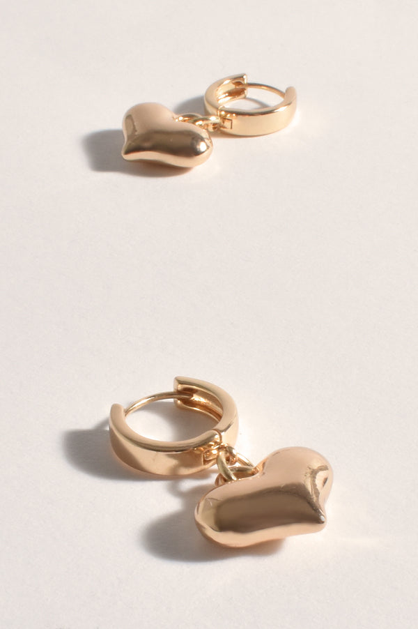 Milan Burst Heart Earrings | Gold