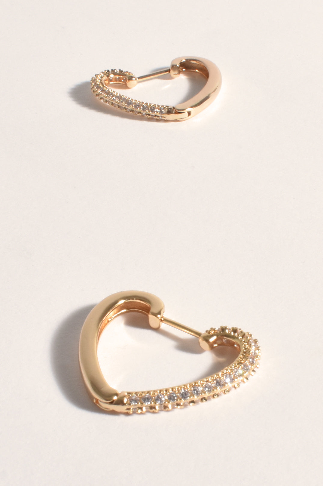 Milan Heart Pave Earrings | 18K Gold Plated