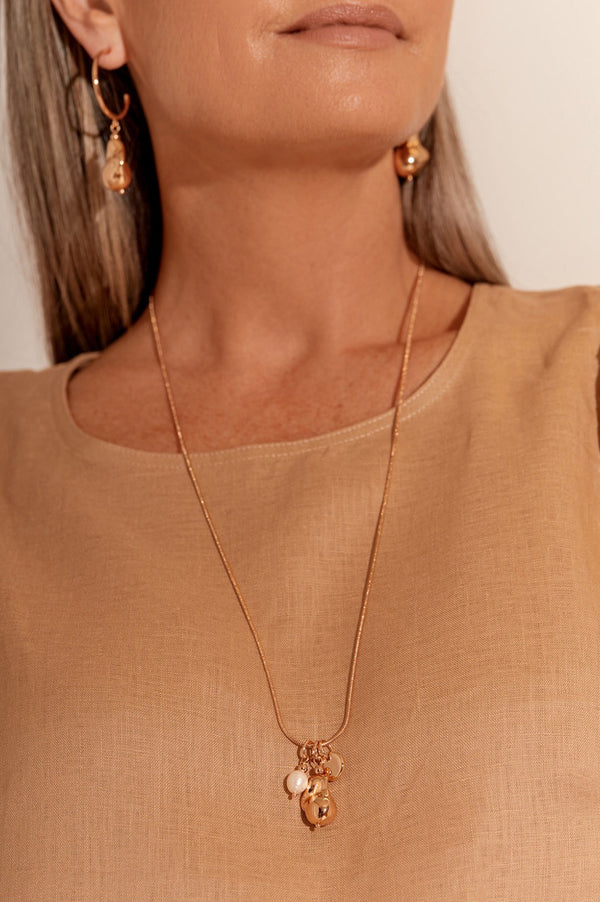 Blair Charm Necklace | Gold