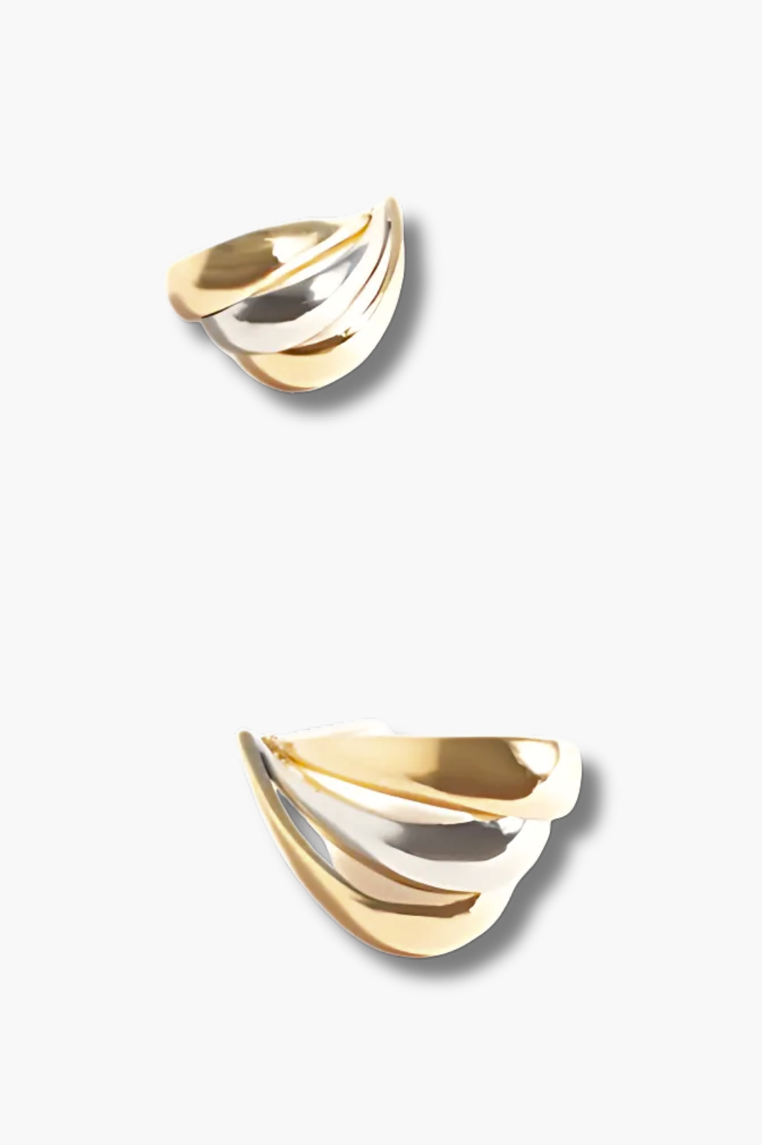 Brooklyn Tear Drop Earrings | Two Tone