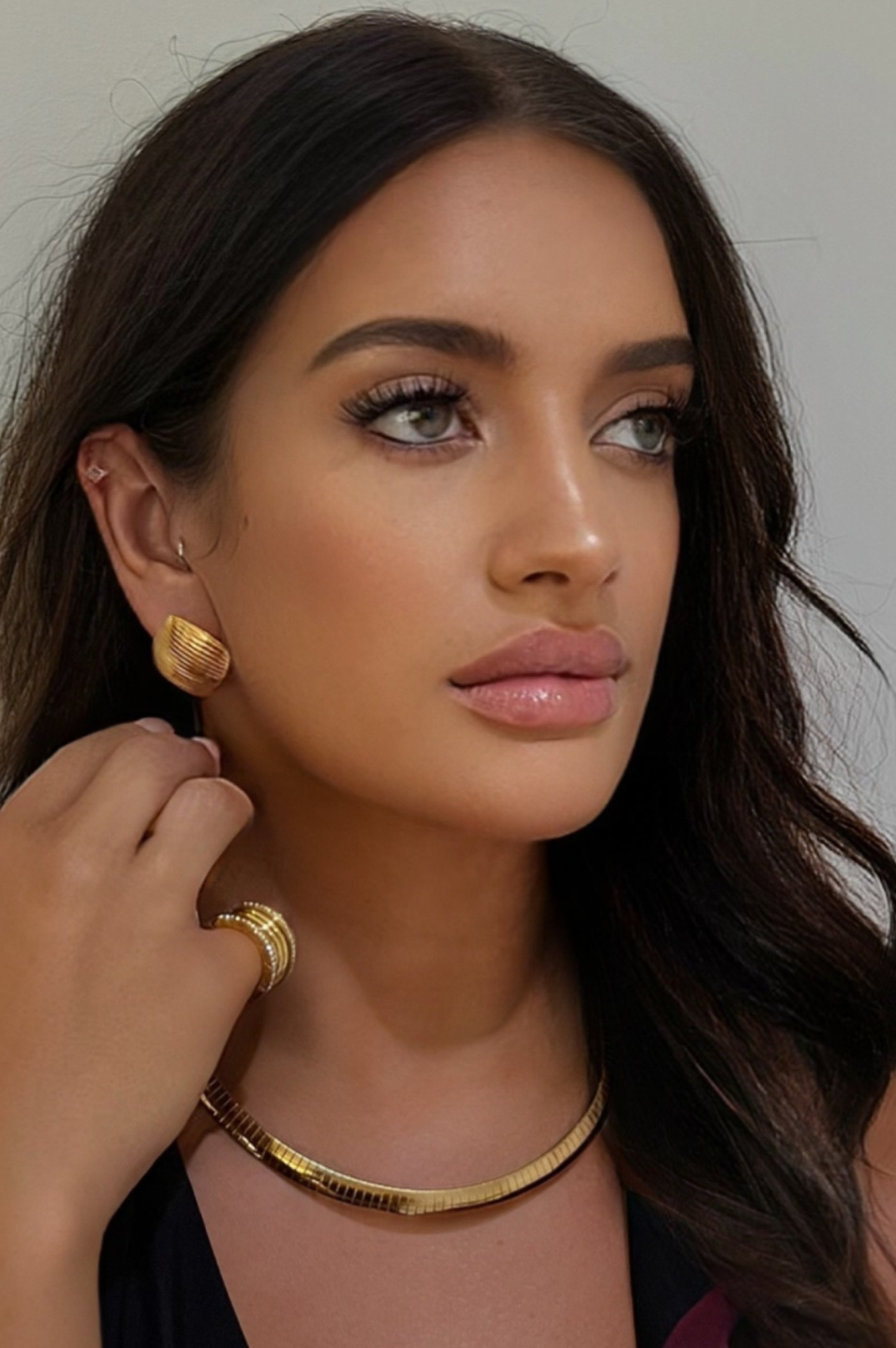 Demi Thick Flat Snake Chain | 18K Gold Plated