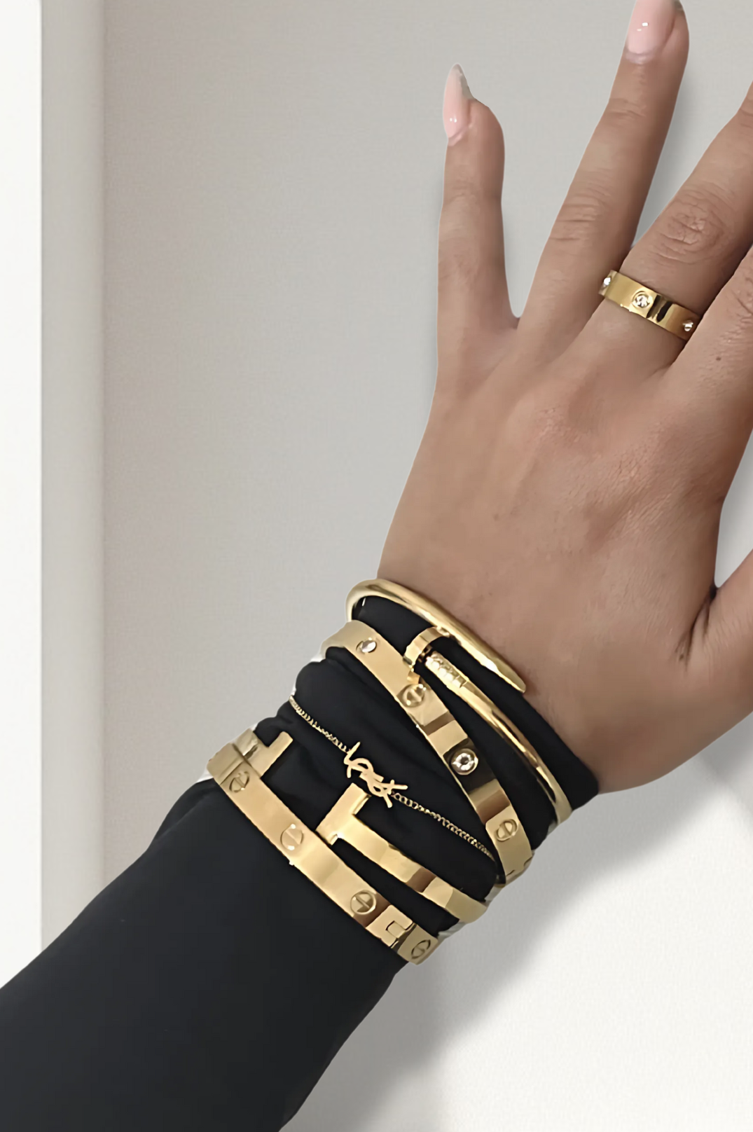 NEW - London Hinge Nail Bangle Stack 2.0 | Gold