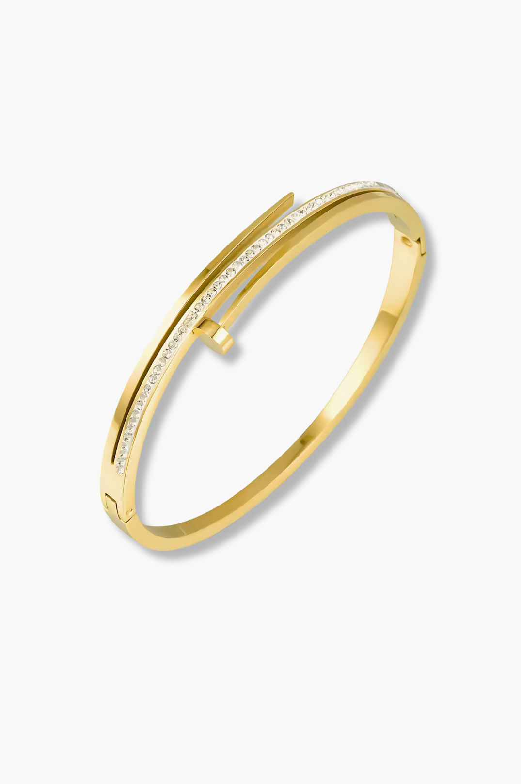 Pave Nail Bangle | 18K Gold Plated