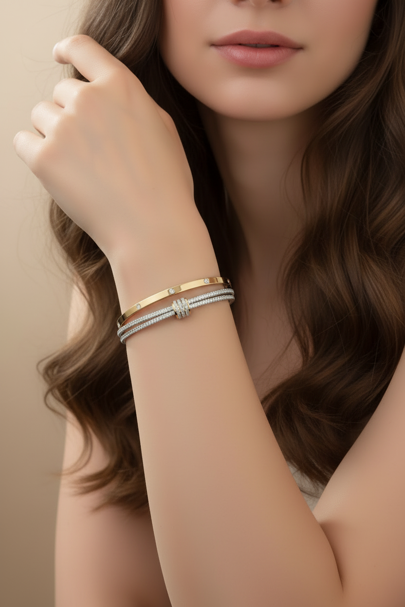 NEW - Pelago Silver Bangle 2.0 | 18K Gold Plated