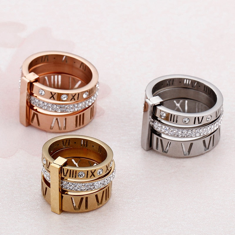 Tokyo Triple Layer Ring | Rose Gold