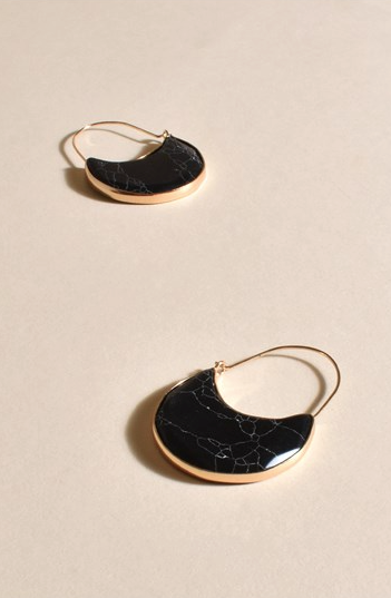 New - Indie Earrings | Black Gold