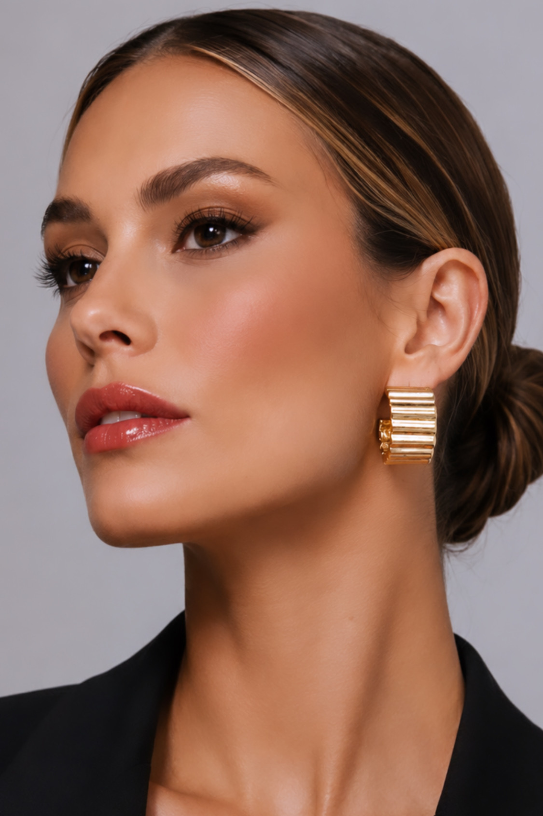 Step Up Hoops | 18K Gold Plated
